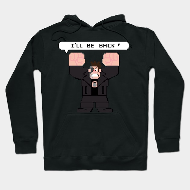 I'll Be Back! (Battle Damaged) Hoodie by Leidemer Illustration 